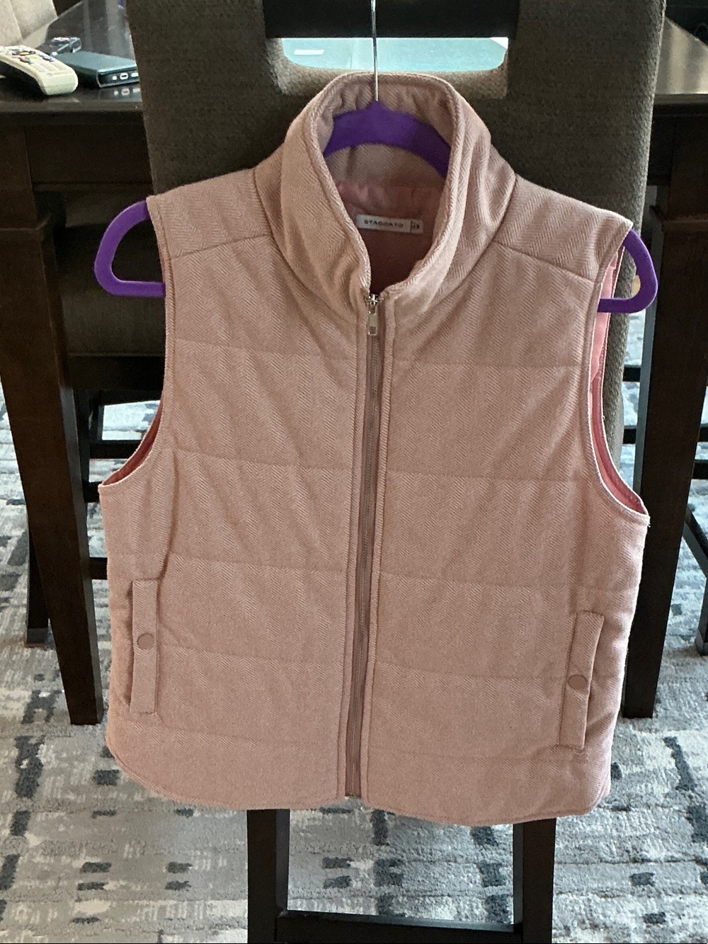 Staccato Pink Quilted Puffer Vest